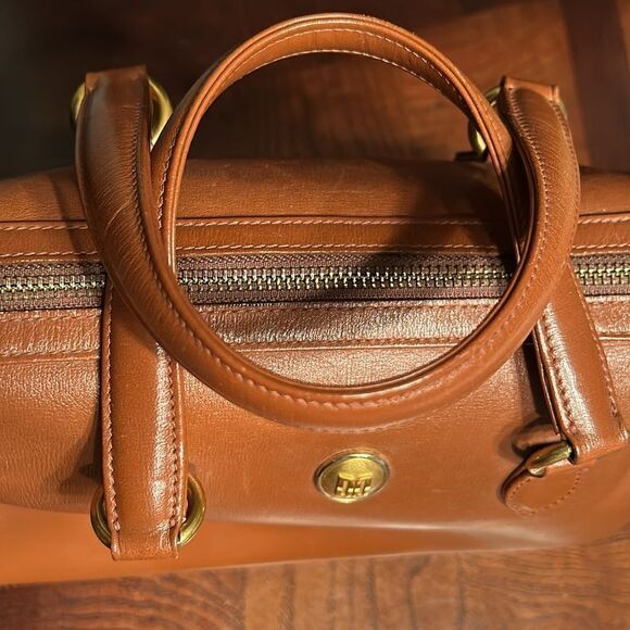 Daks London Brown Leather Top Handle Handbag - Picture 5 of 15